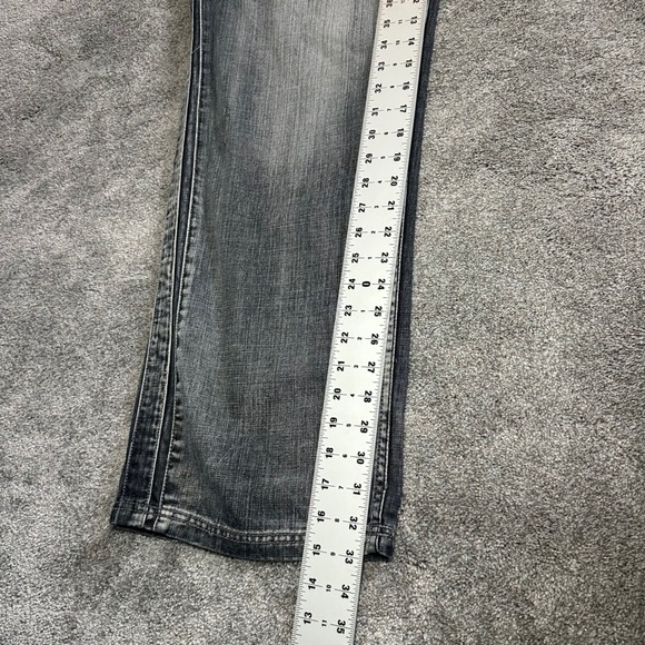 Y2K Pepe Jeans Jeans Mens 34 (fit 38x33) Faded Black Embroidery Baggy Wide Leg - Picture 14 of 16